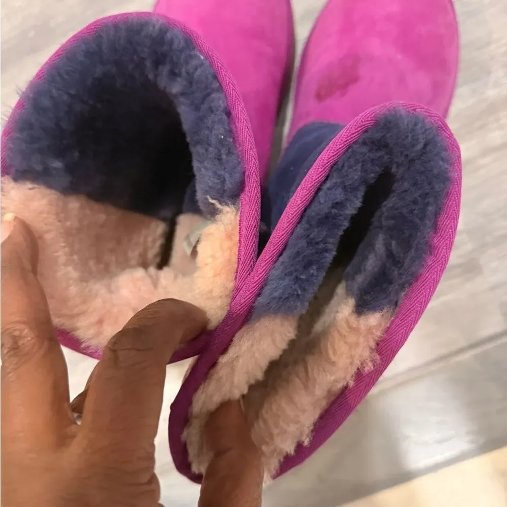 UGG Pink and Navy Winter Boots